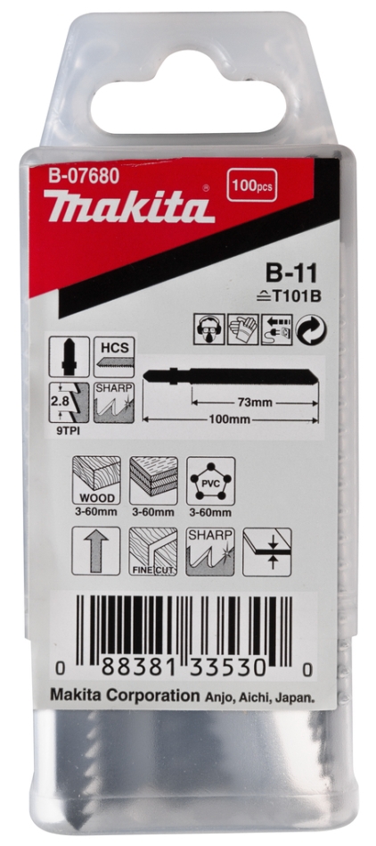 Makita Accessories B-07680 Λάμα σέγας B11 100 τεμάχια