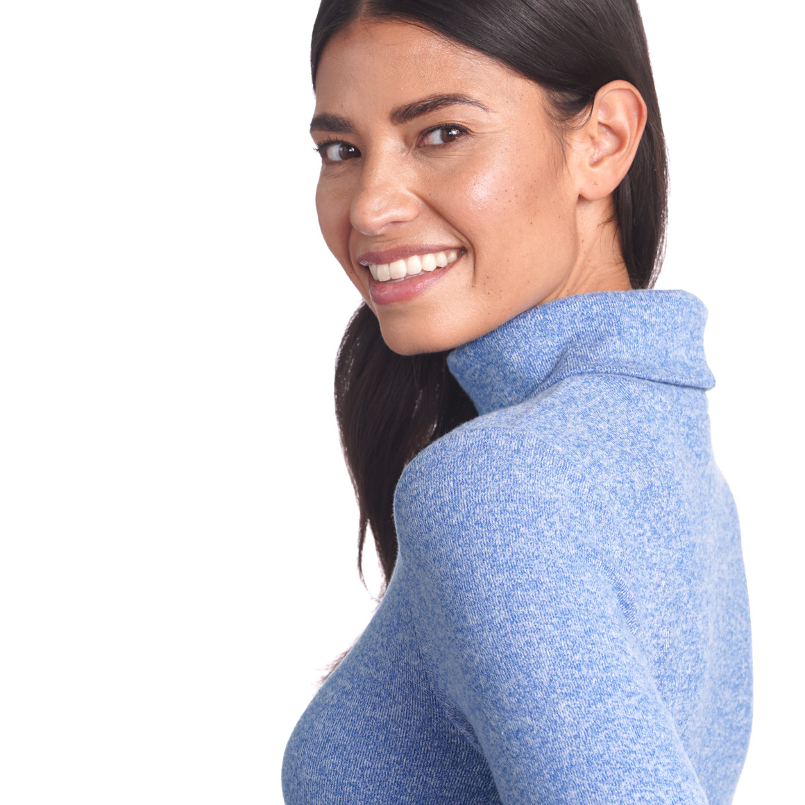 Damen Rollkragenshirt meliert