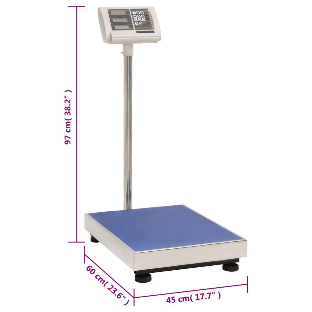 vidaXL Küchenwaage Digitale Plattformwaage 300 kg mit Akku