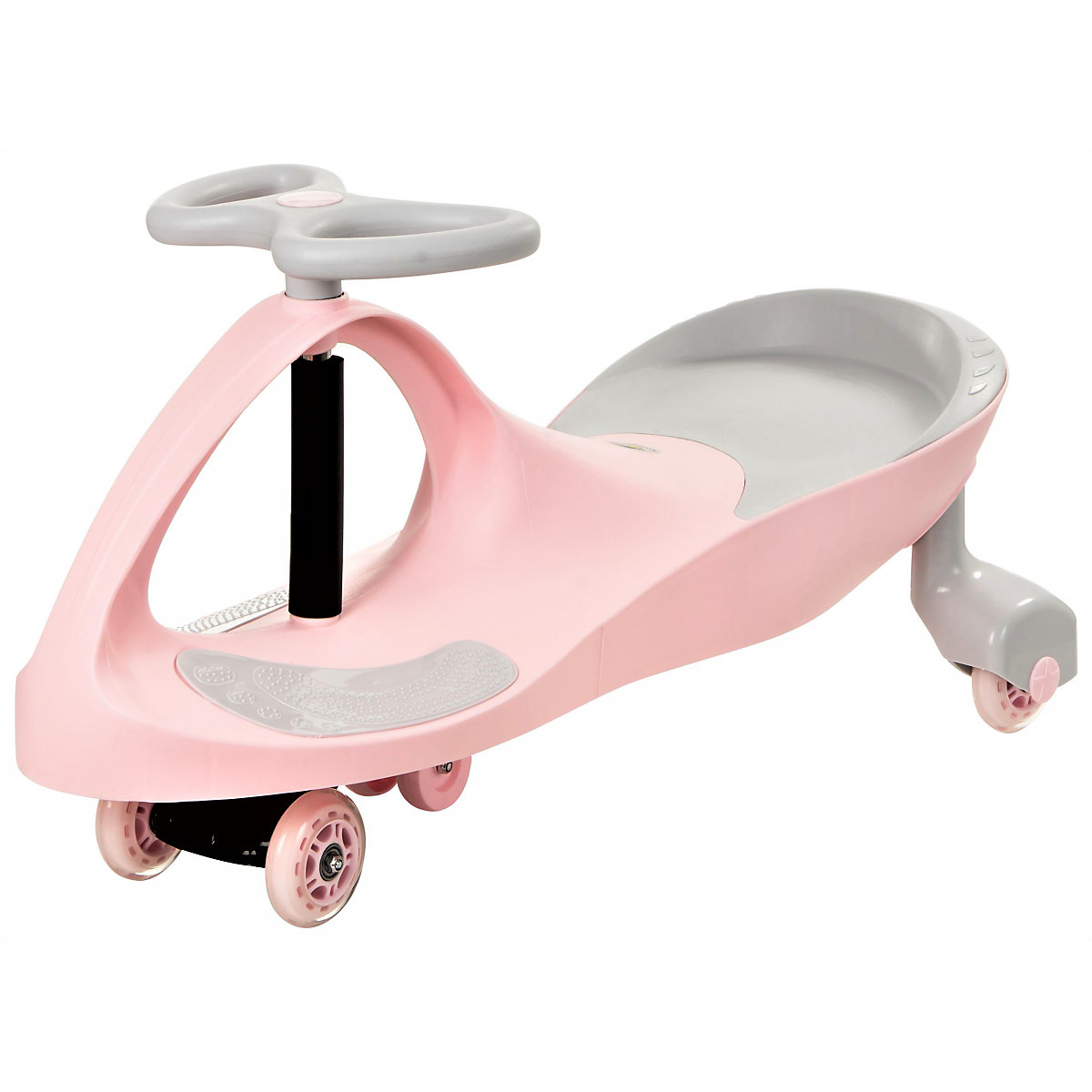 Auto Twist Car mit Lenker, Kleinkinderfahrzeug mit Kautschuk Räder, LED Rosa