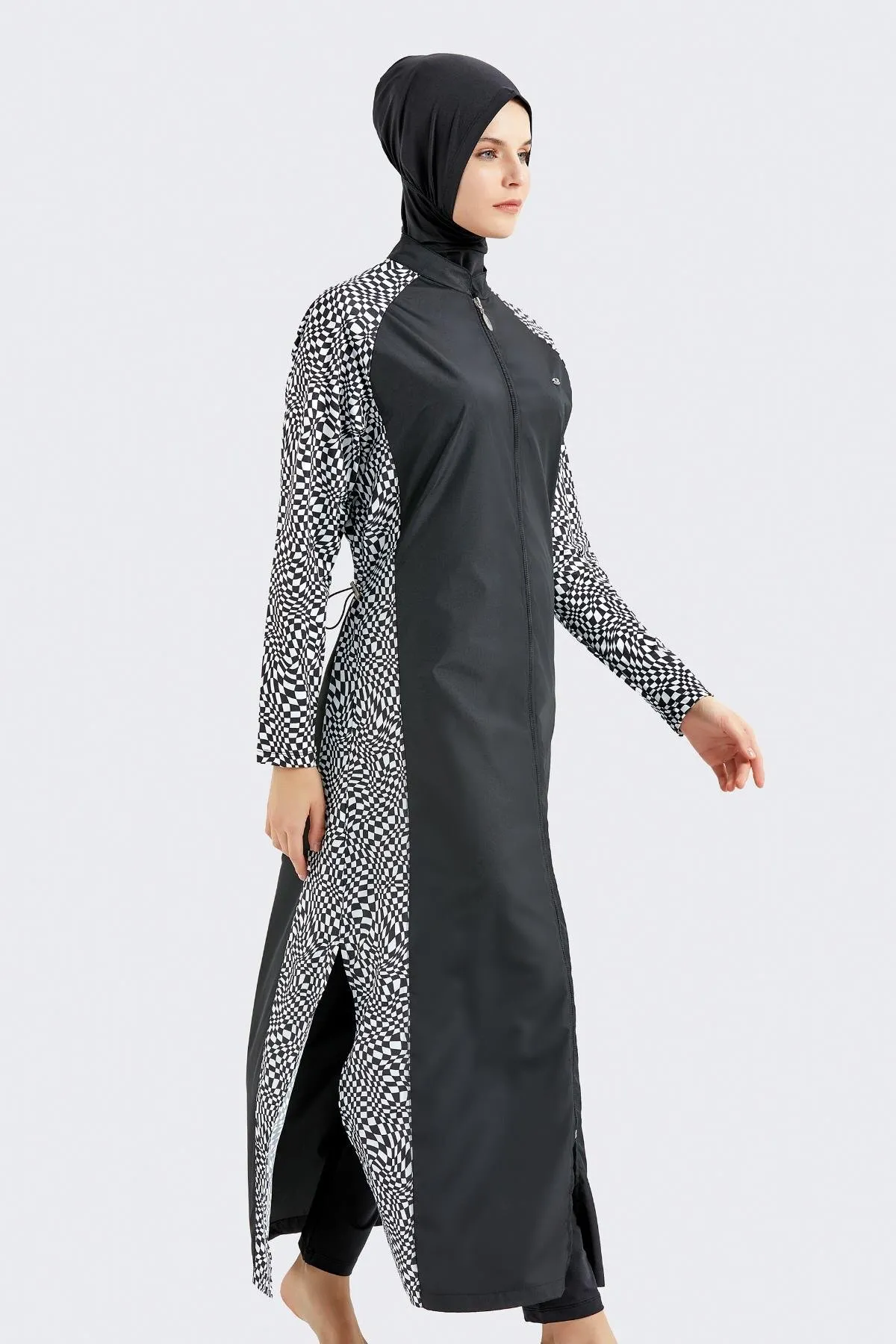 C&City  Vollständig bedeckter 5-teiliger Hijab-Badeanzug 4152 Schwarz