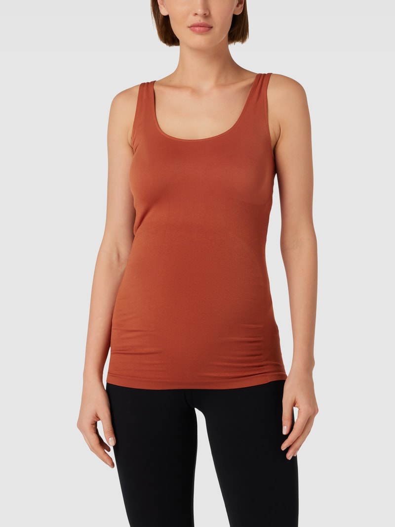 Umstands-Tanktop mit Rundhalsausschnitt Modell 'HEAL' in rostrot