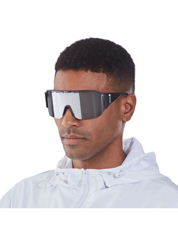 YEAZ SUNVIBE Sport-Sonnenbrille Black/Silver in schwarz / silber günstig kaufen onesize
