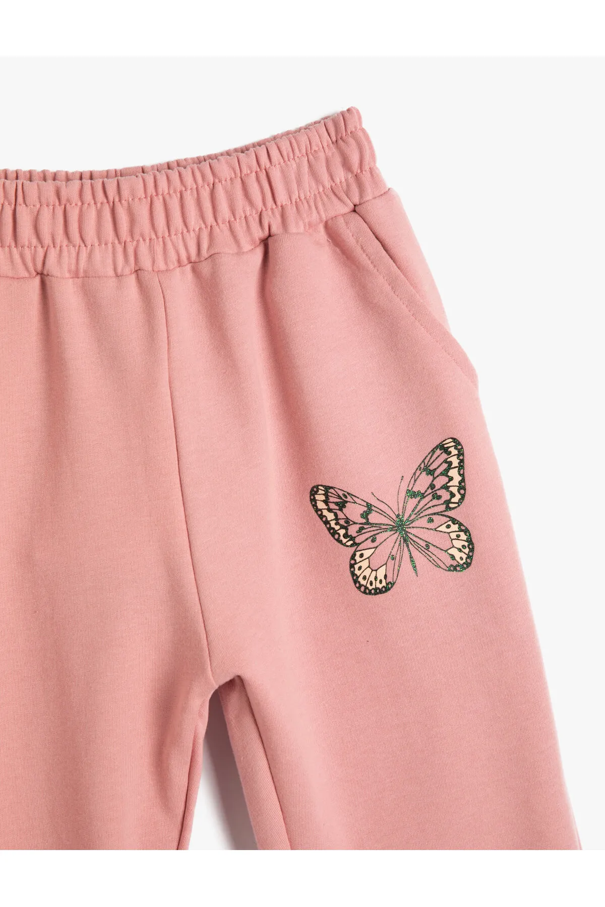 Koton  Jogger-Jogginghose mit elastischem Bund und Schmetterlings-Print-Detail