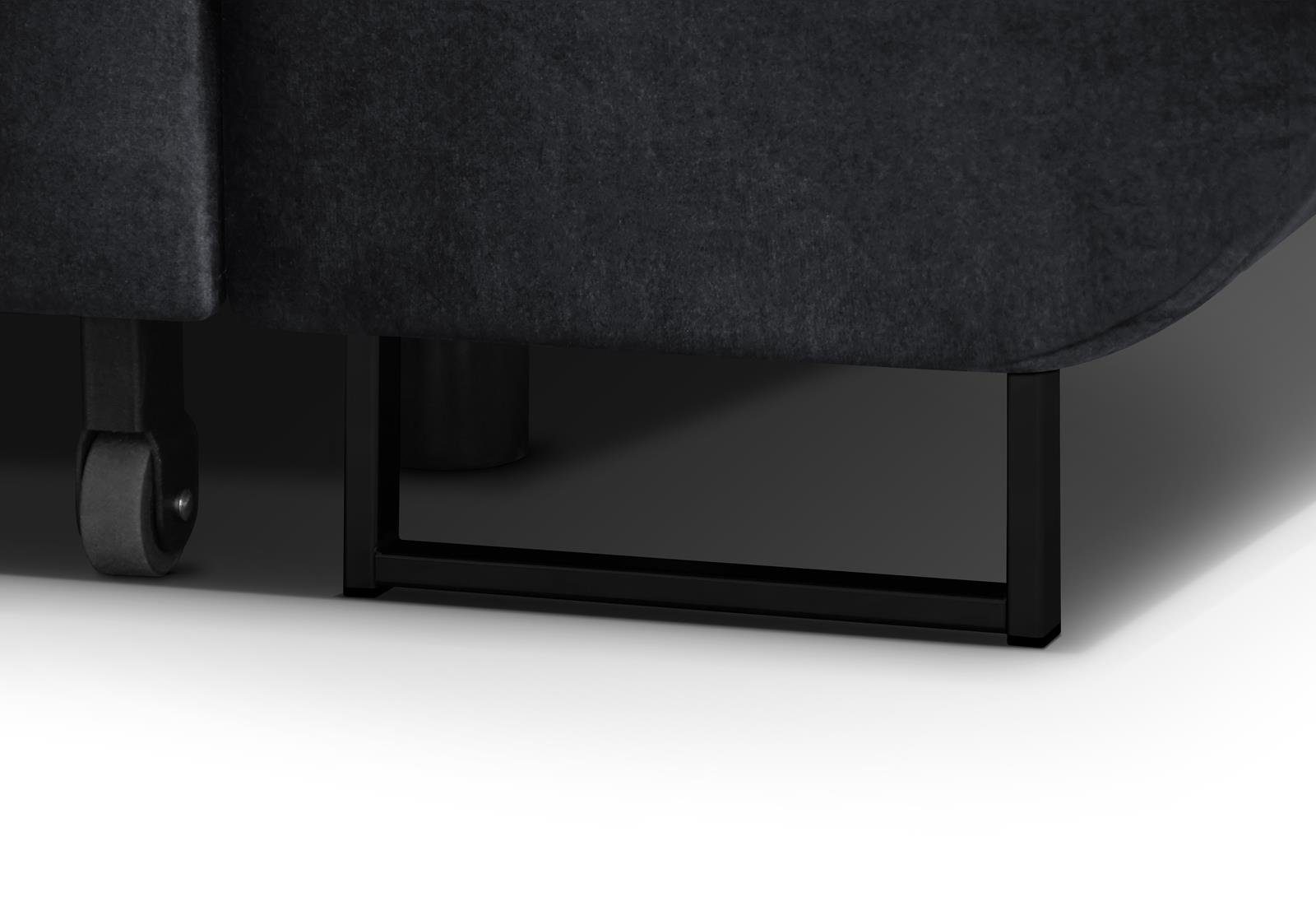 Beautysofa Ecksofa Waldo L, inklusive Schlaffunktion, Bettkasten, mit verstellbaren Kopfstützen, L-förmige Ecke mit Wellenfedern, gepolstertes Schlafecke für Wohnzimmer