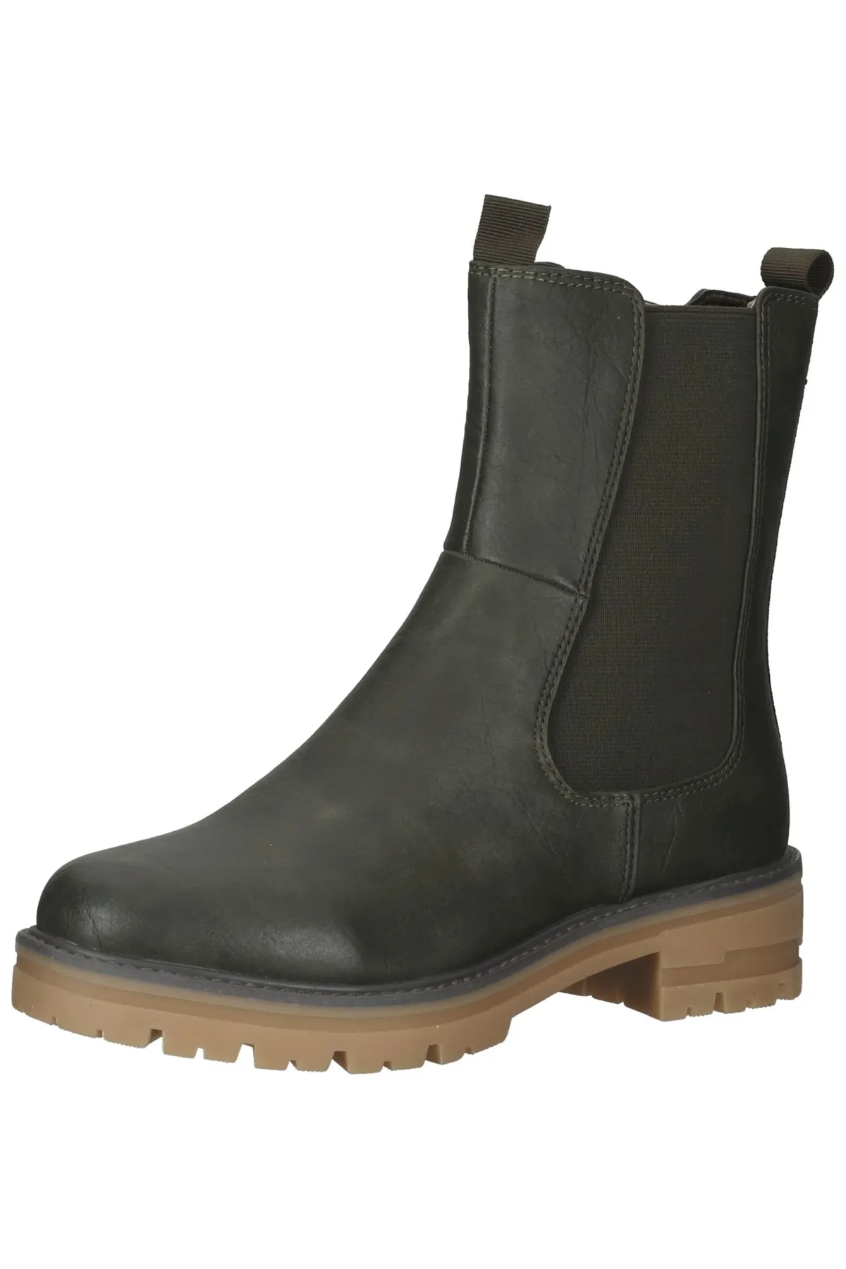 Jana  Stiefelette - Khaki - Blockabsatz