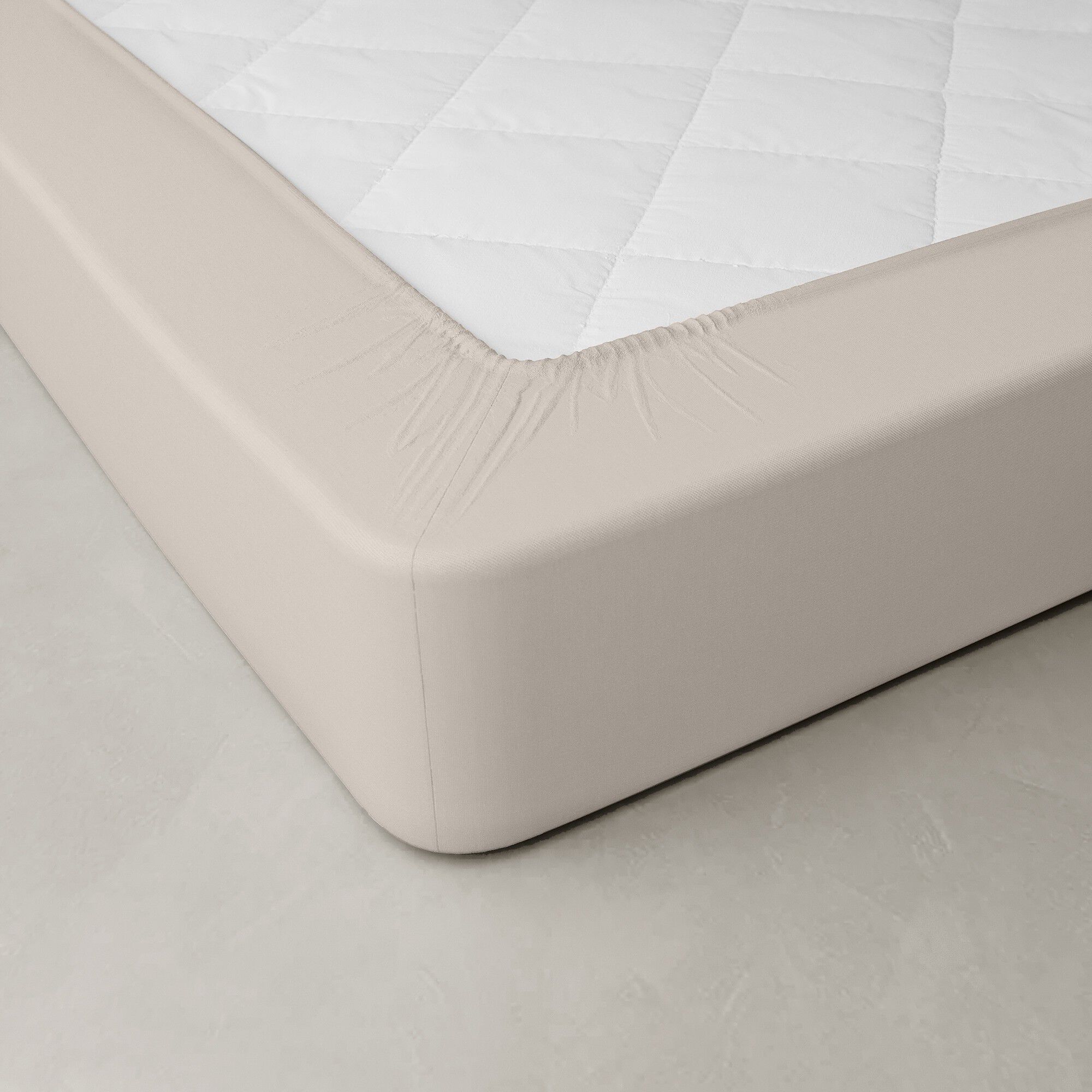 Drap-housse uni percale bonnets 40 cm