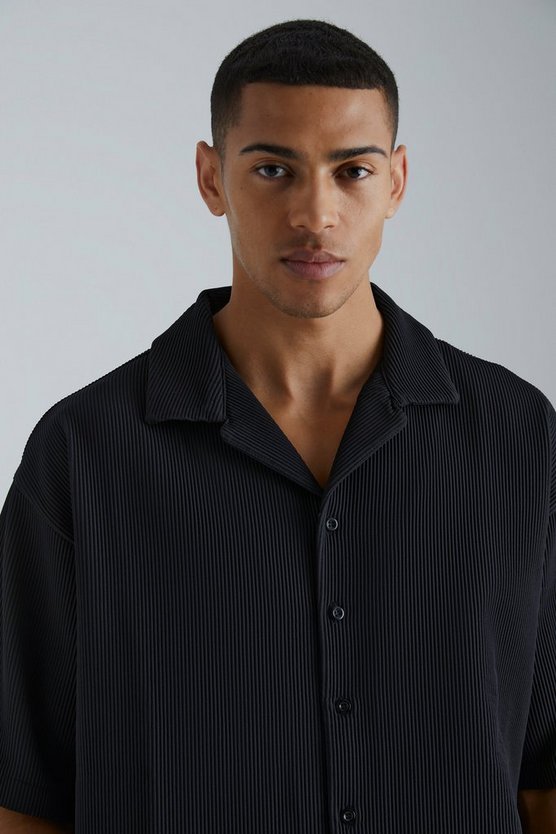Kurzärmliges Oversize Hemd & Hose mit geradem Bein