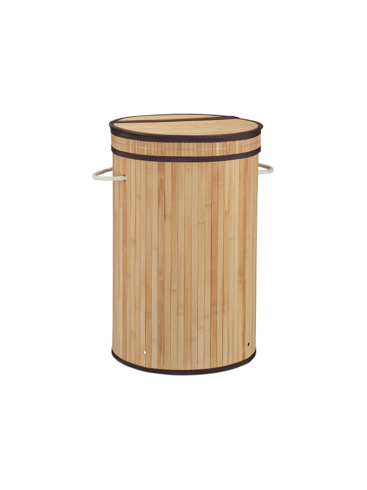 relaxdays Wäschekorb in Natur - (H)63 x Ø40 cm günstig kaufen onesize