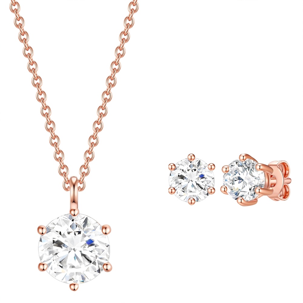 Rafaela Donata Ensemble de cristaux Swarovski Argent sterling Orné de cristaux Swarovski en Or r Boucles d'oreilles