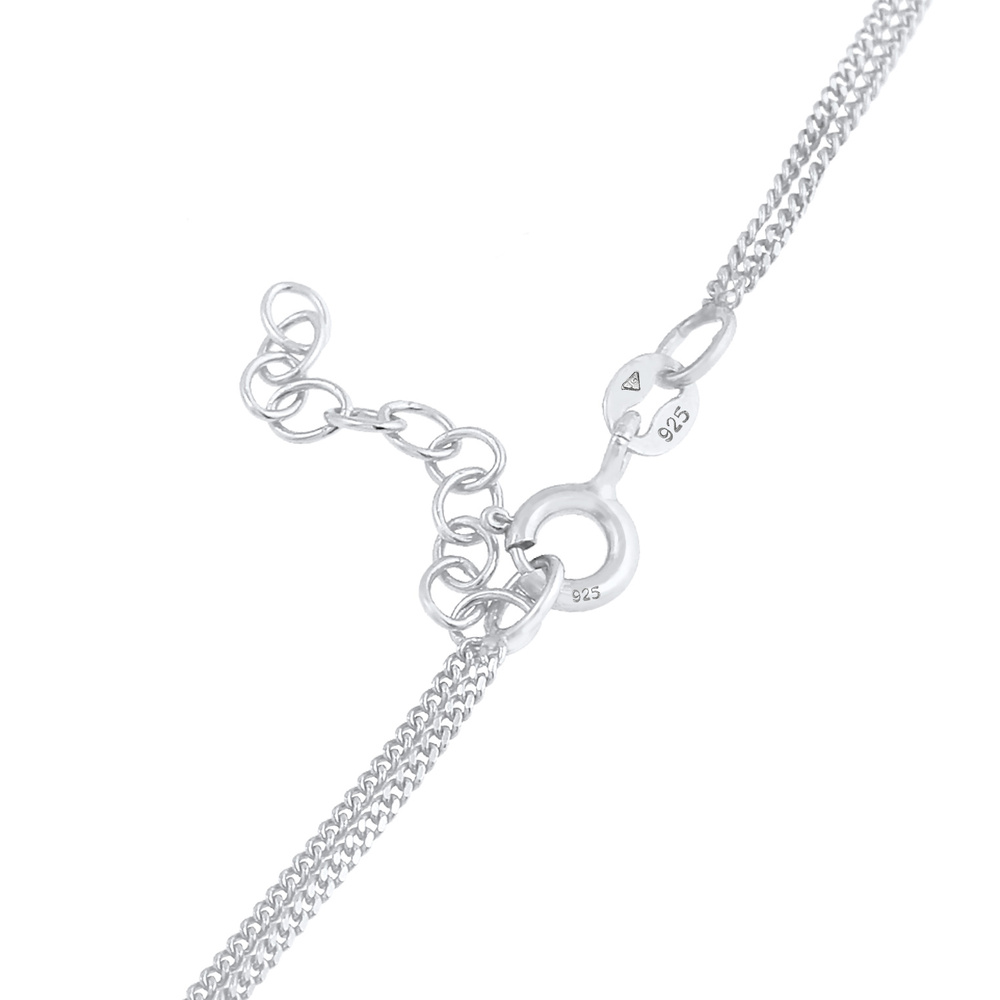 Elli Elli Collier Tendance de l'astro-lunaire à 2 couches pour dames en argent sterlin collier