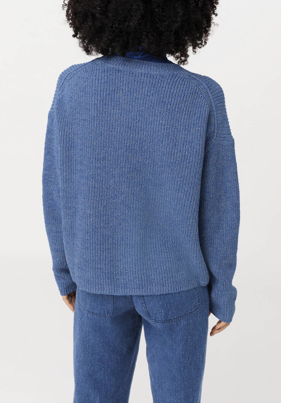 Cardigan aus Bio-Baumwolle mit Leinen