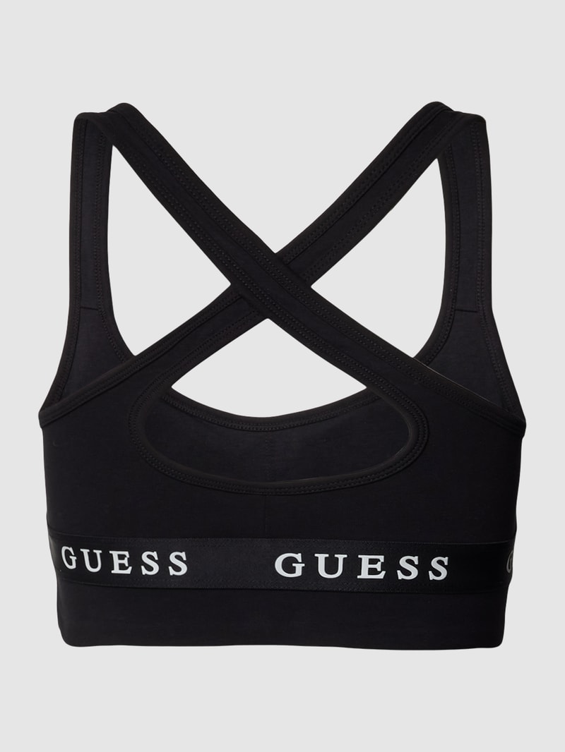 Bustier mit Label-Detail Modell 'ALINE' in schwarz