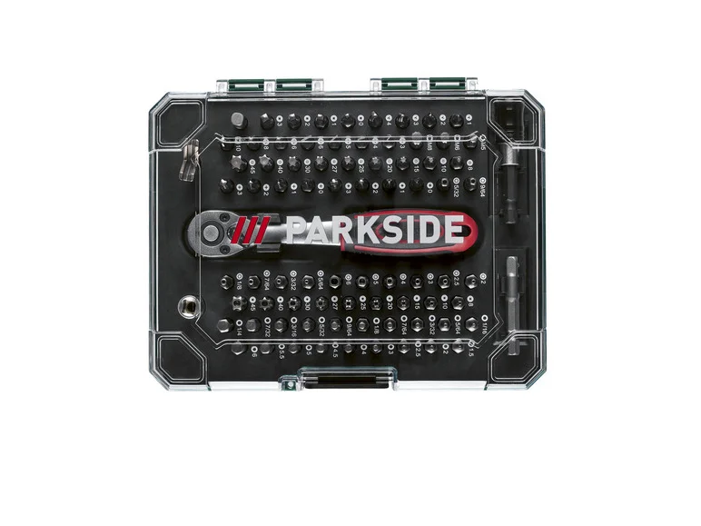 Conjunto de bits e catraca PARKSIDE®, 81 peças