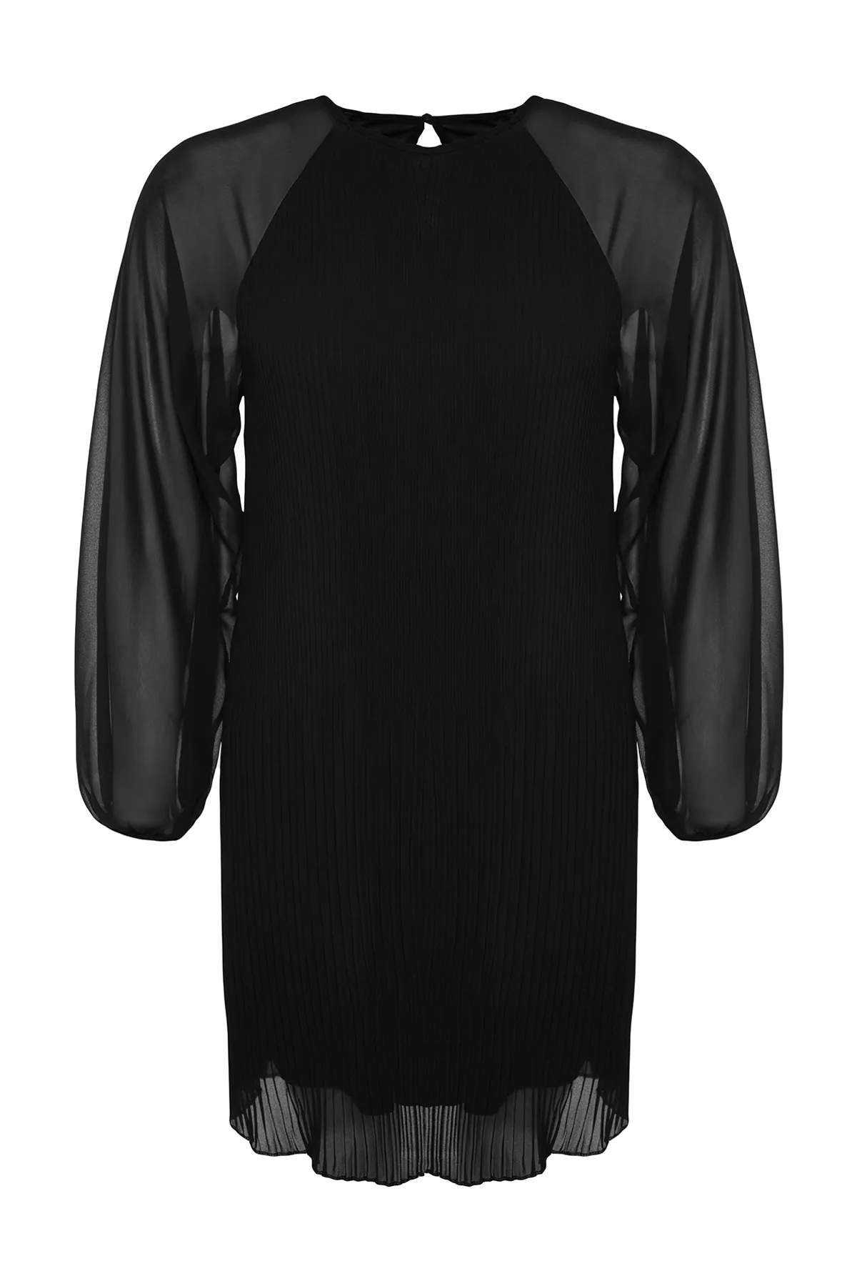 Trendyol Curve  Schwarzes gerade geschnittenes/Shift-Mini-Gewebekleid TBBAW24AH00075