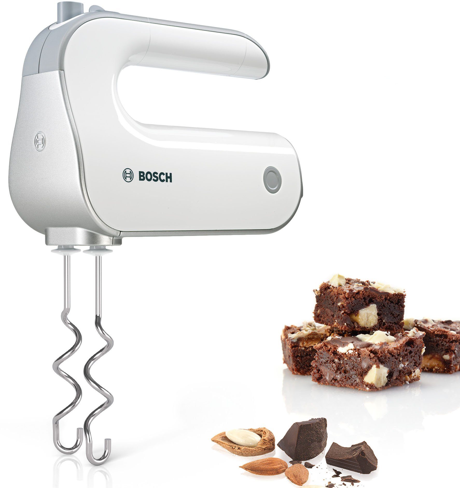 BOSCH Handmixer Styline MFQ4075DE, 550 W, 2 Rührbesen, 2 Edelstahl-Knethaken, 2 Turbobesen, Pürierstab