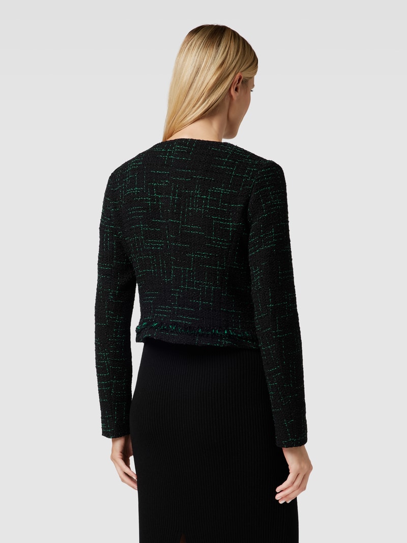 Blazer mit Rundhalsausschnitt Modell 'ISOSCELE' in schwarz