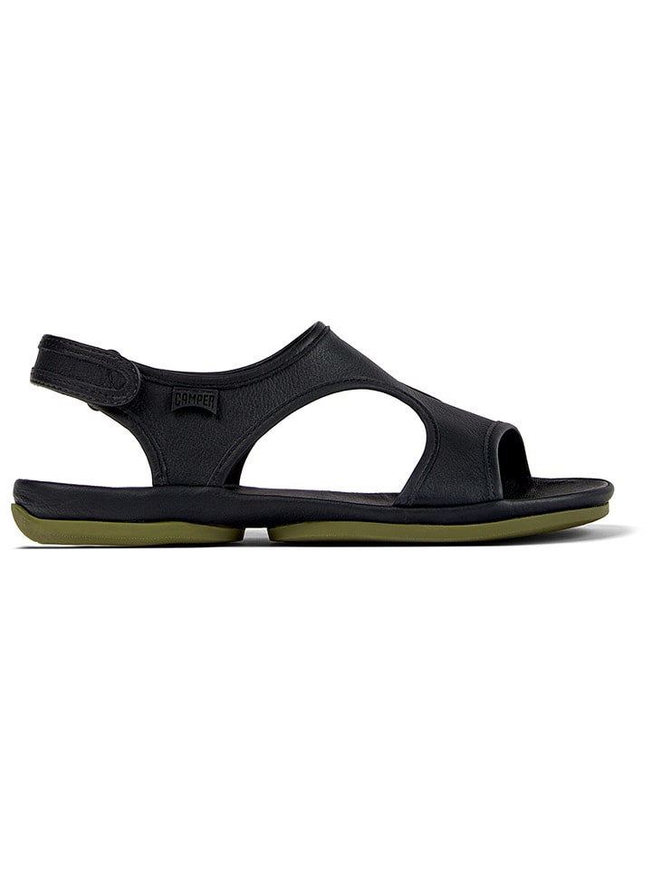 Camper Leder-Sandalen in Schwarz günstig kaufen