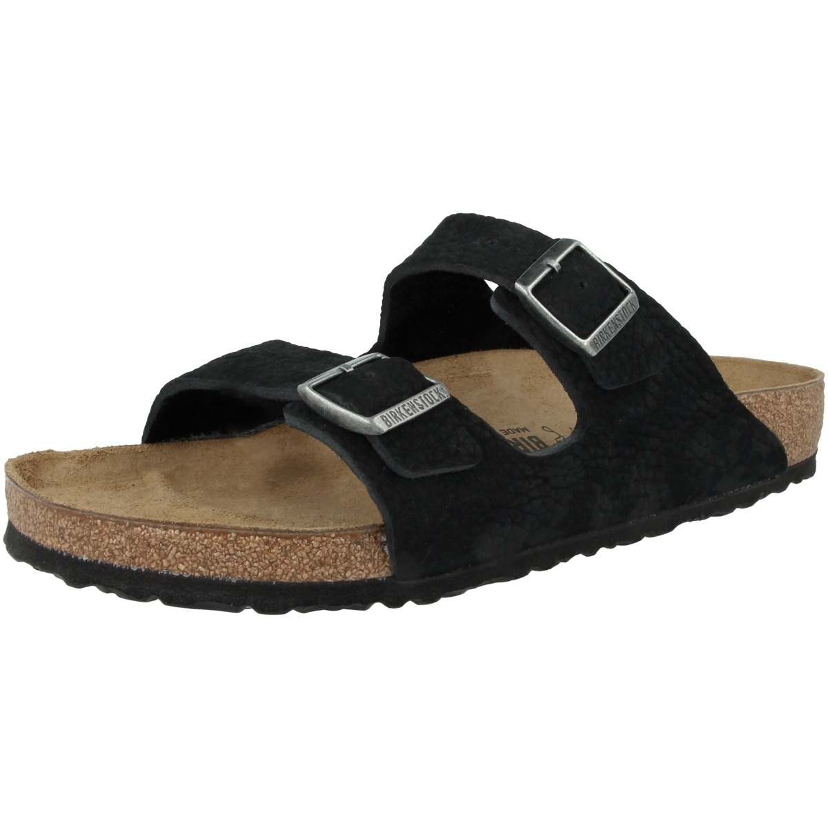 Birkenstock Arizona Nubukleder normal Sandale schwarz