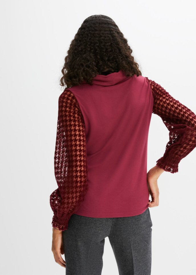 Shirt mit Mesh Ärmeln