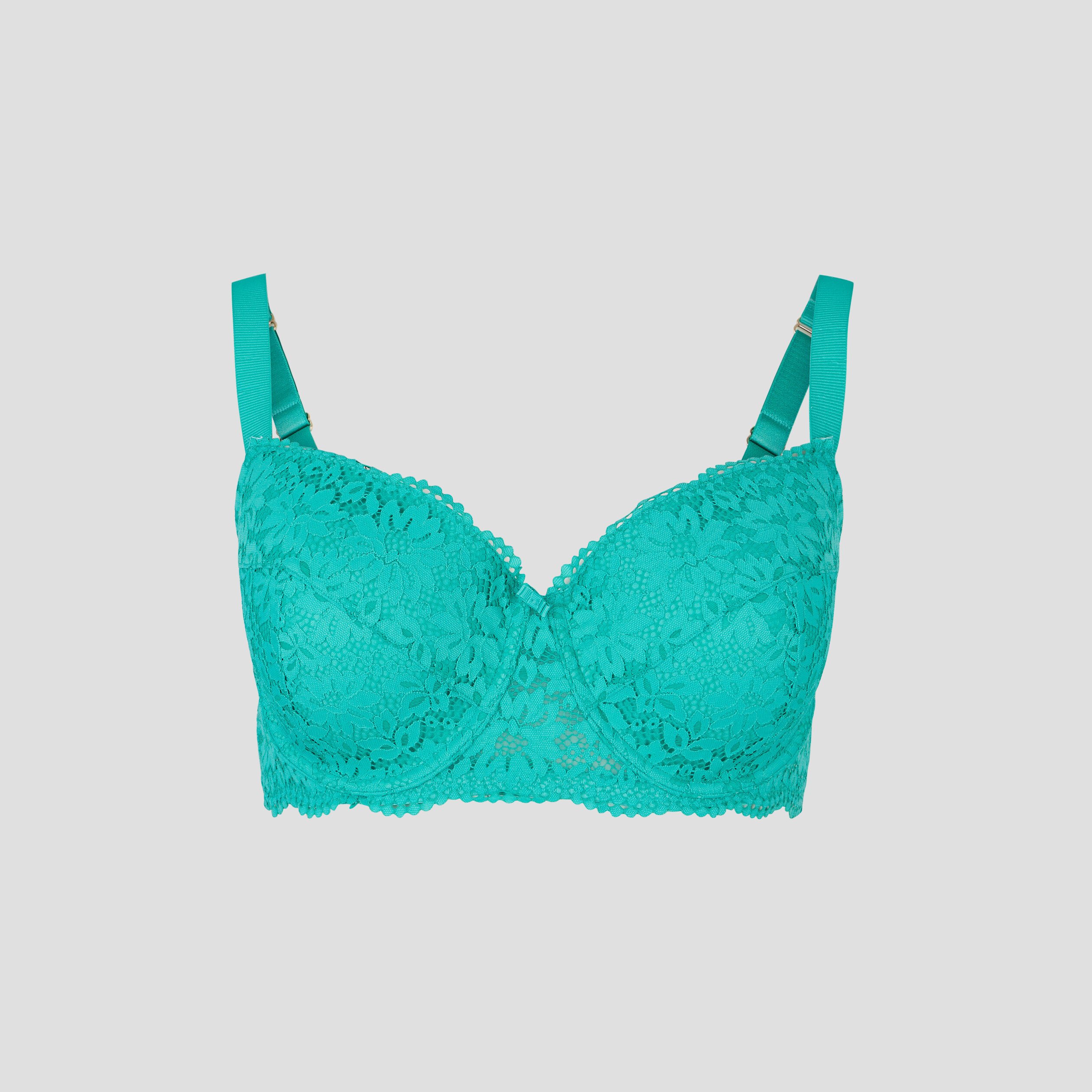 Soutien-gorge emboîtant dentelle vert menthe femme grande taille | La Halle