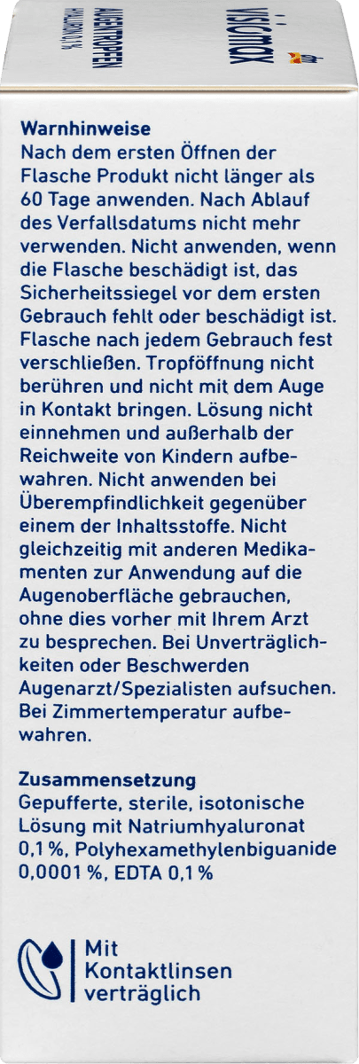 Augentropfen mit 0,1% Hyaluron, 15 ml