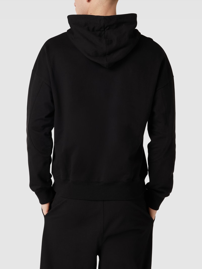 Hoodie mit Logo-Print in schwarz