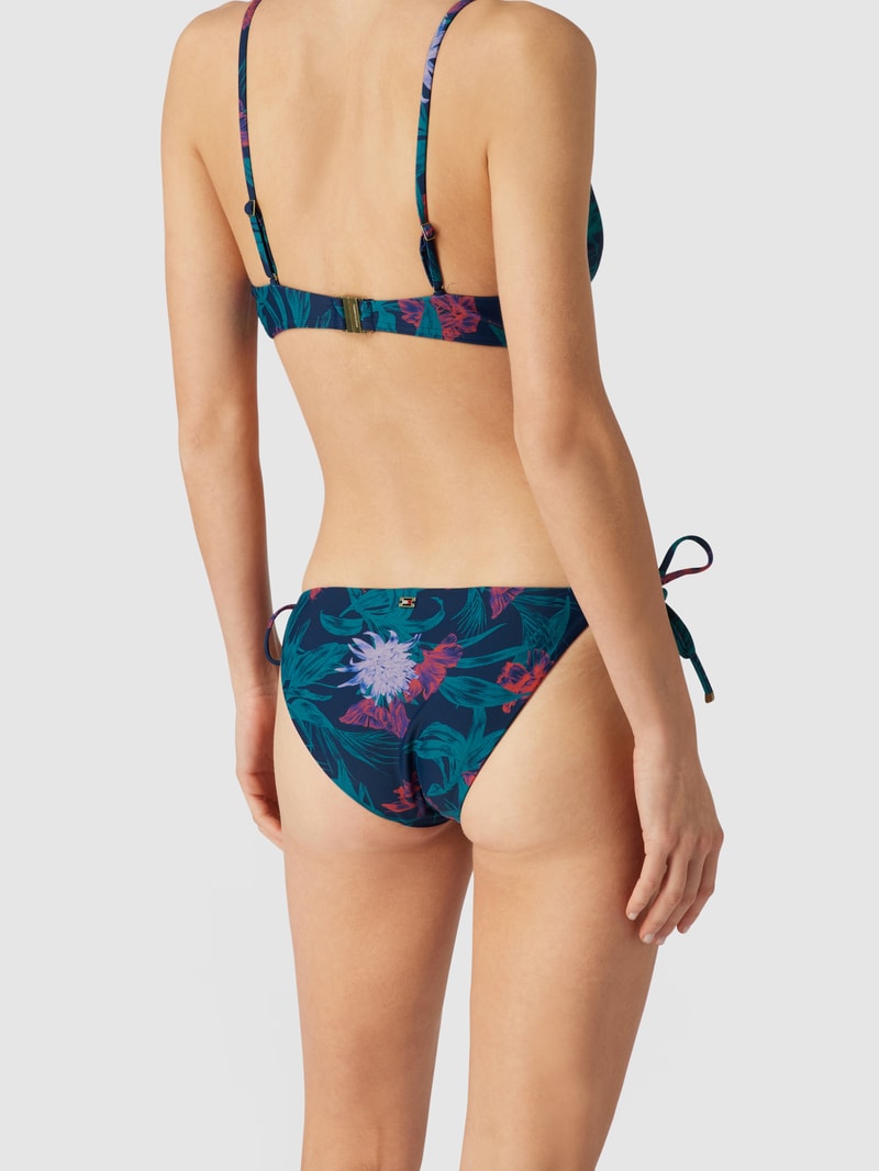 Bikini-Hose mit All-Over-Muster in marineblau
