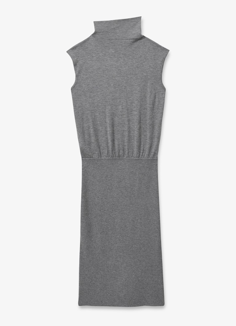 Vestido midi Reiss Hester en punto de mezcla de cachemir fino con cuello alto