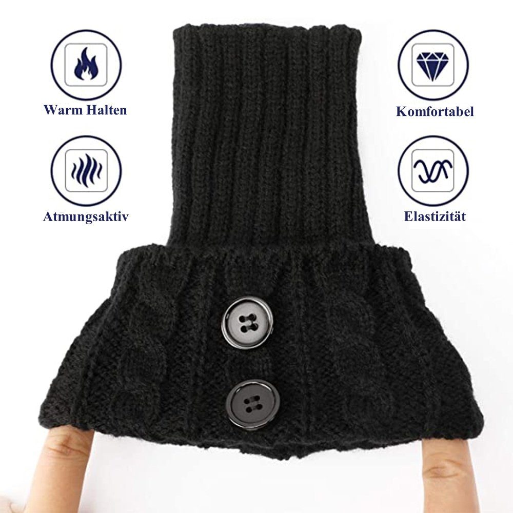Opspring Beinstulpen 3 Paar Stulpen Damen Gestrickte Beinwärmer Warme Stricken Beinstulpen
