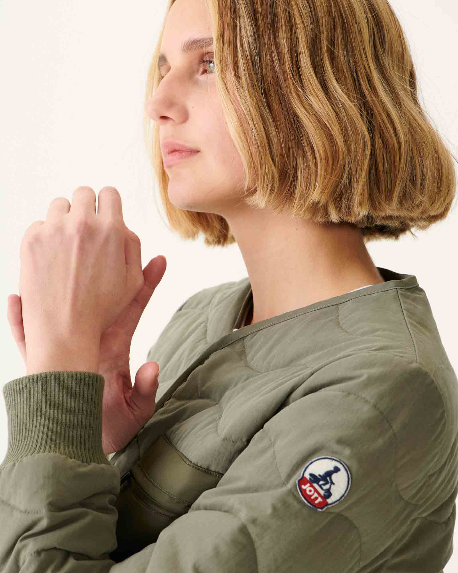 Veste zippée Col V Army Alexia
