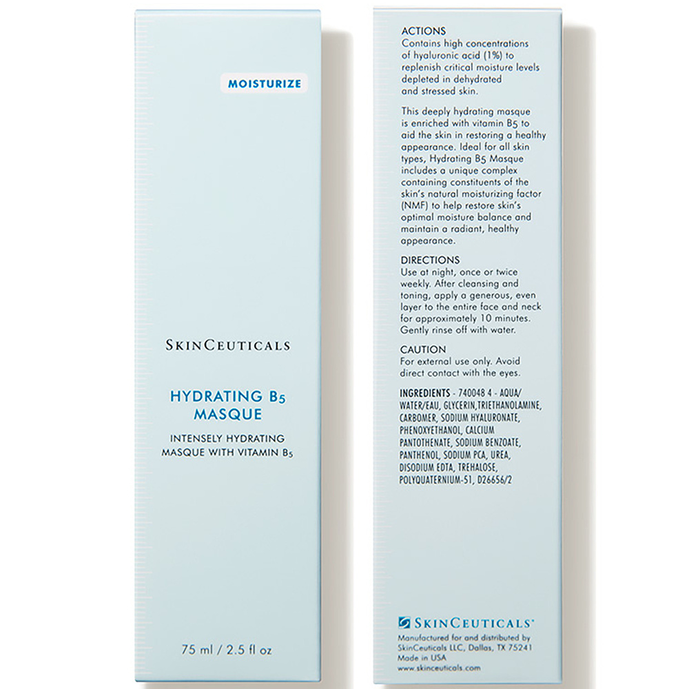 SkinCeuticals HYDRATING B5 MASQUE Masque hydratant visage l'acide hyaluronique
