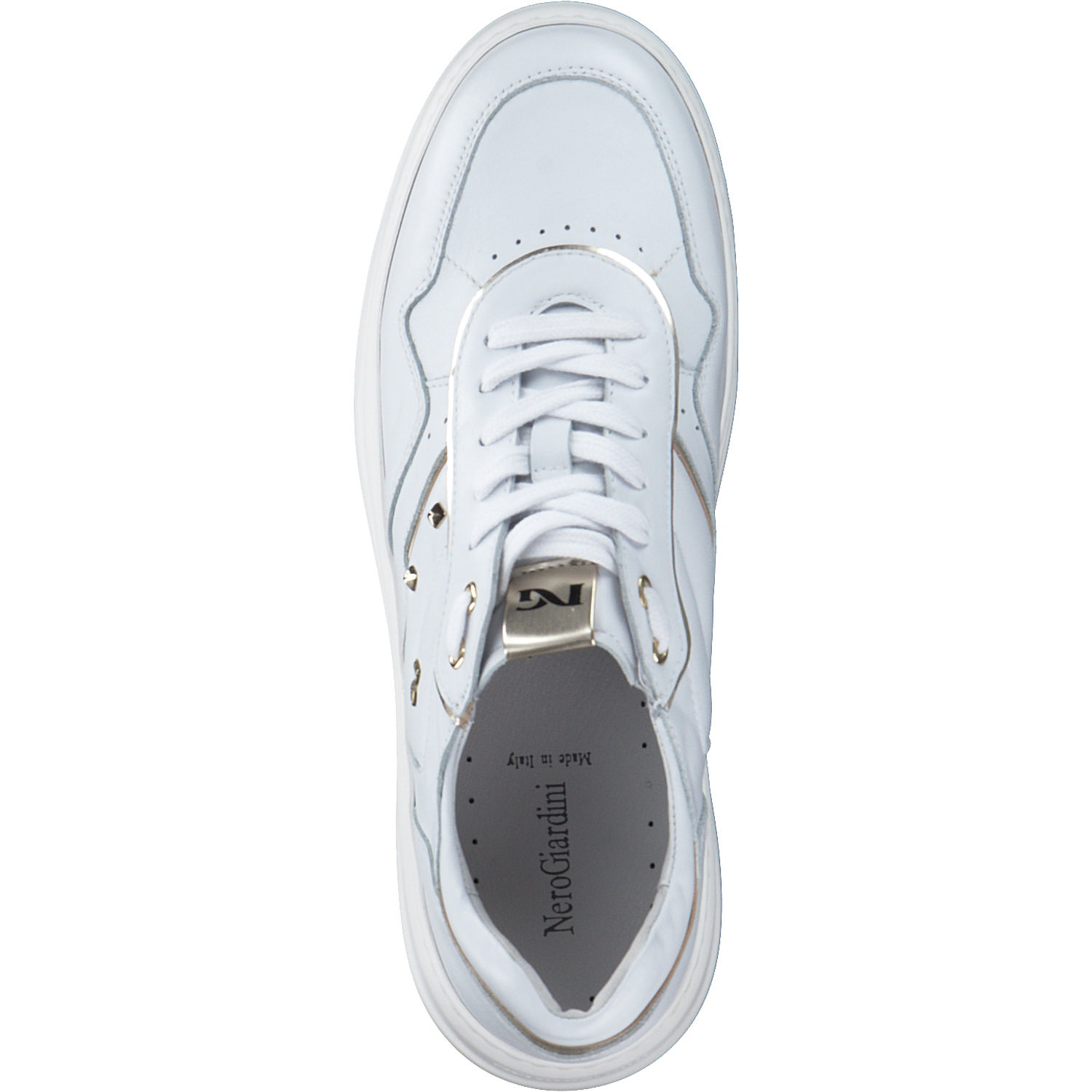 NeroGiardini I205380D, Schnürschuhe, Damen, bianco/platino