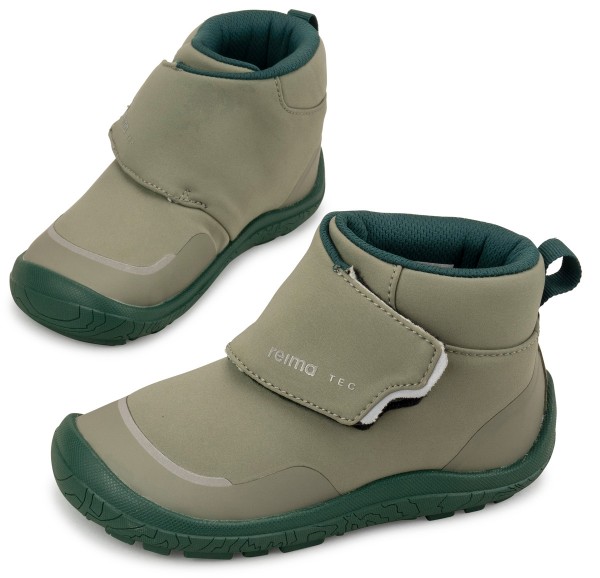 Reima ~ Hyppii Mid-Boot Klett + TEX vegan ~ Greyish Green