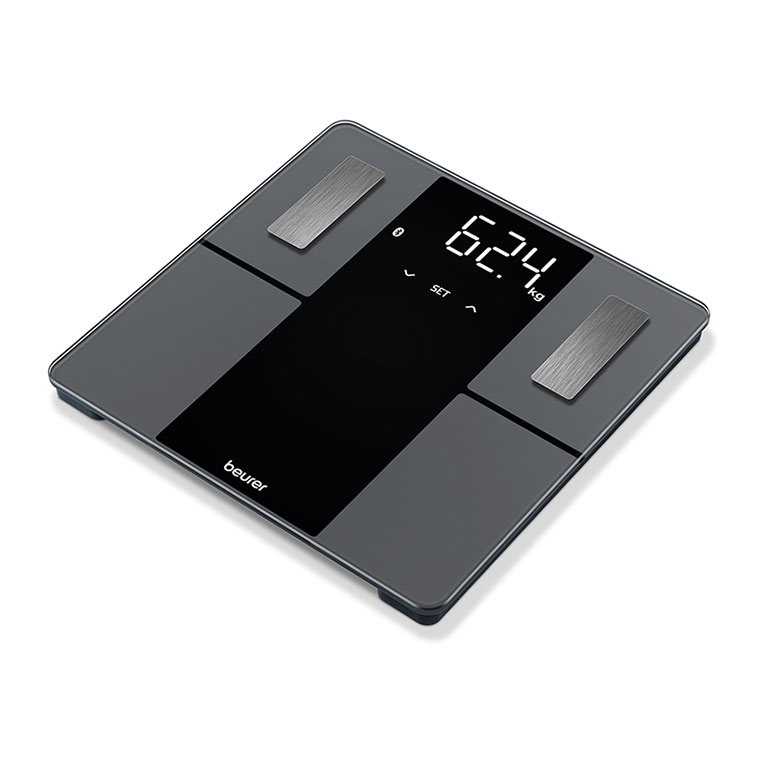 Beurer Diagnosewaage BF 500 Super Black Edition-Stylische Waage mit praktischer <i>Bluetooth®</i> Funktion