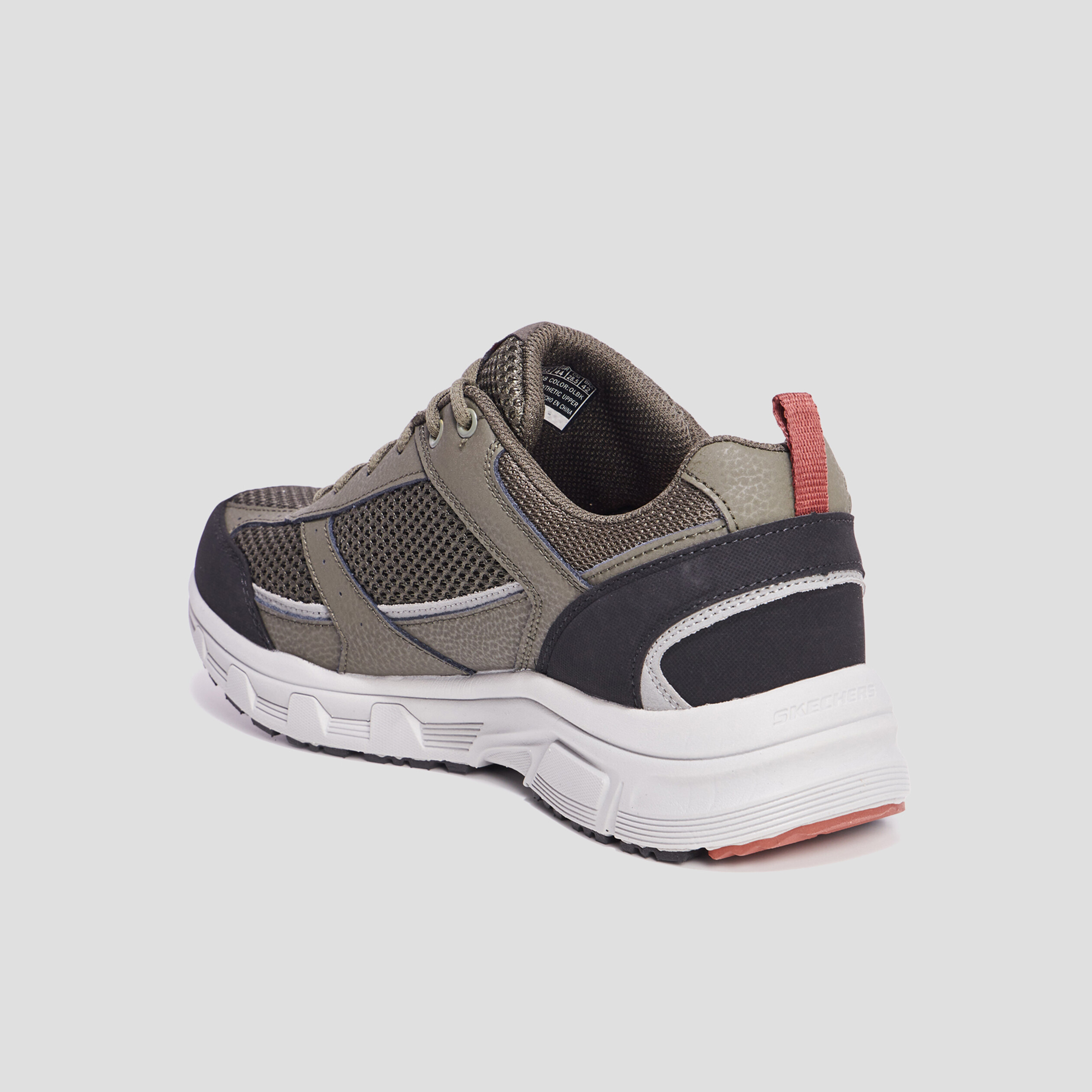 Baskets running mémoire forme Skechers vert kaki homme | La Halle