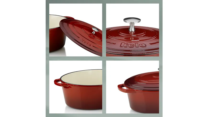 kela Bräter oval Calido 9,3l rot