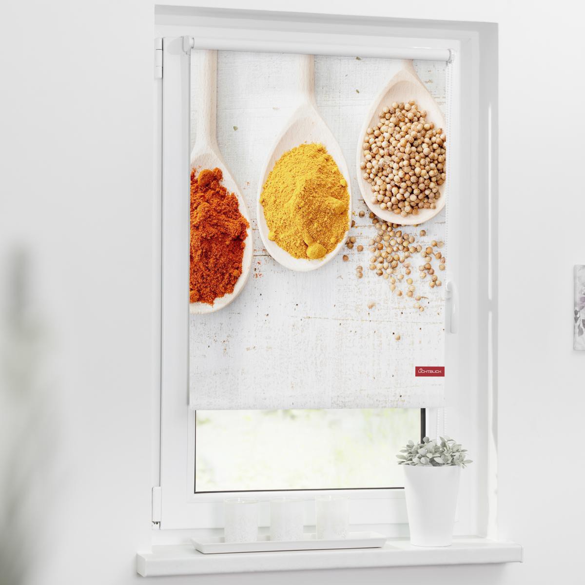Lichtblick Rollo Klemmfix, ohne Bohren, blickdicht, Spices - Bunt, 90 x 150 cm (B x L)