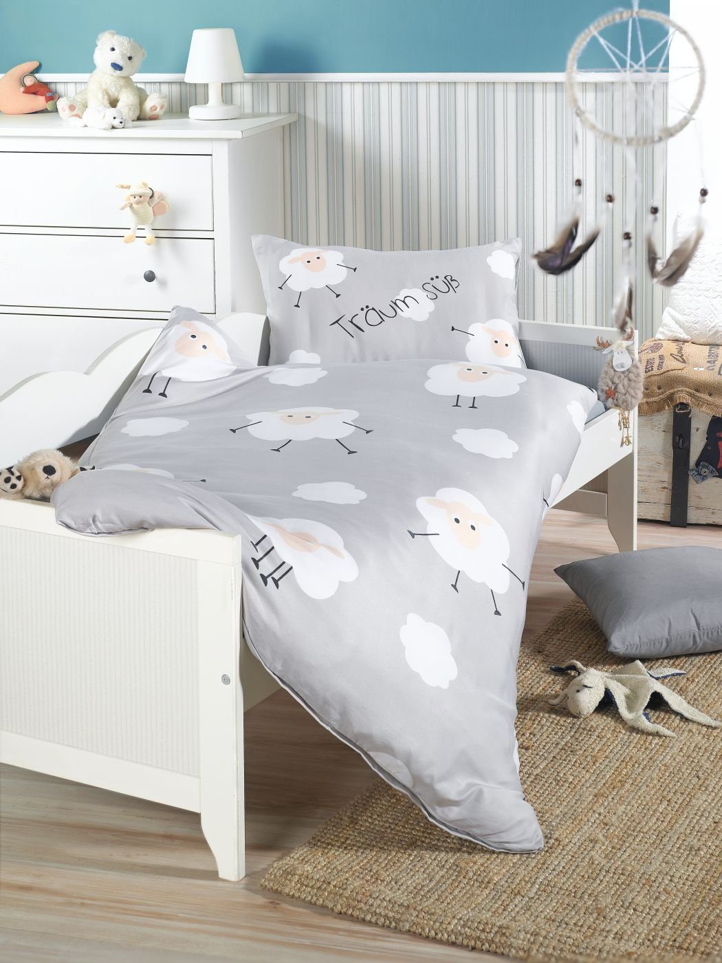 Babybettwäsche Bettwäsche 100 cm x 135 cm Träum Süß, Optidream, Microfaser, 2 teilig, baby bettwäsche set sale bettwäsche baby mikrofaser bettwäsche