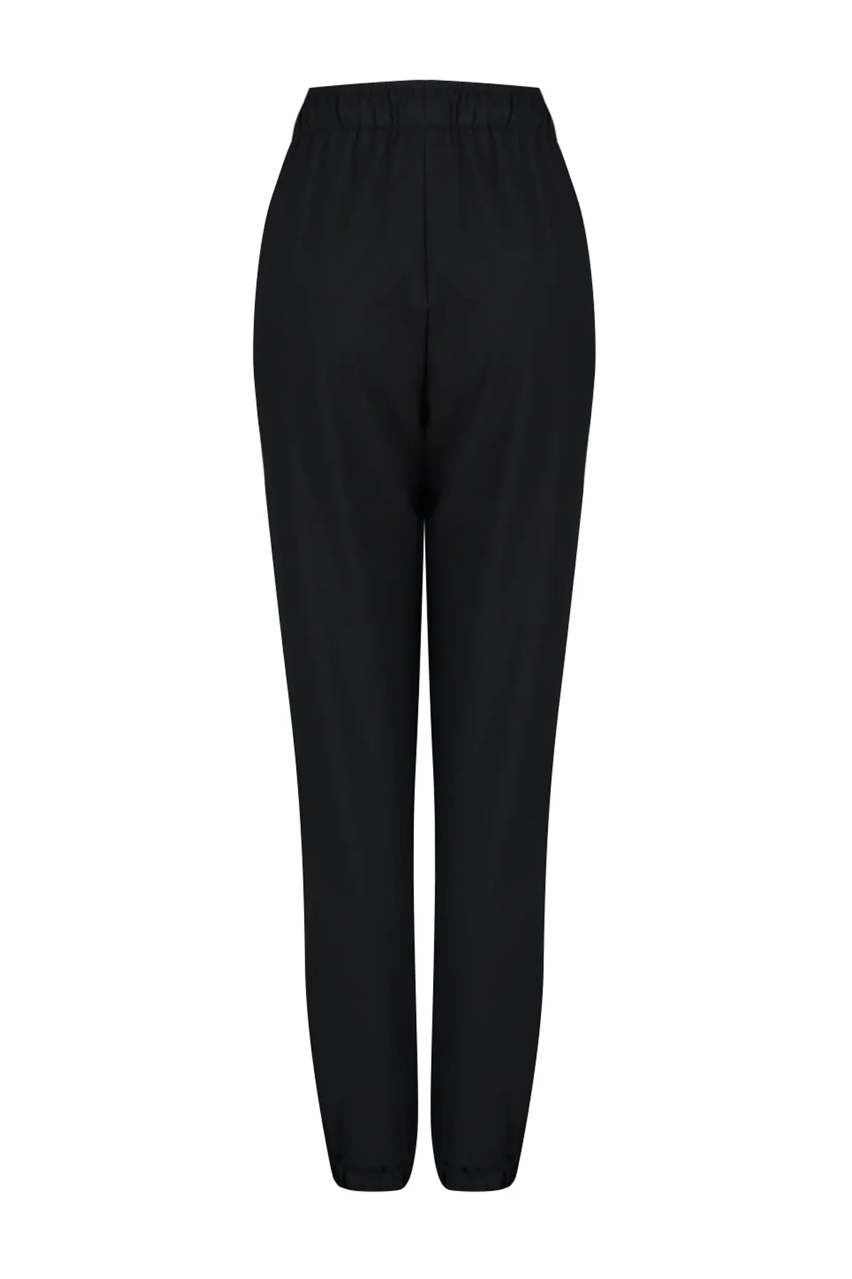 Trendyol Collection  Schwarze, dünne, gestrickte Lycra-Jogginghose mit Reißverschluss am Bein THMSS24EA00002