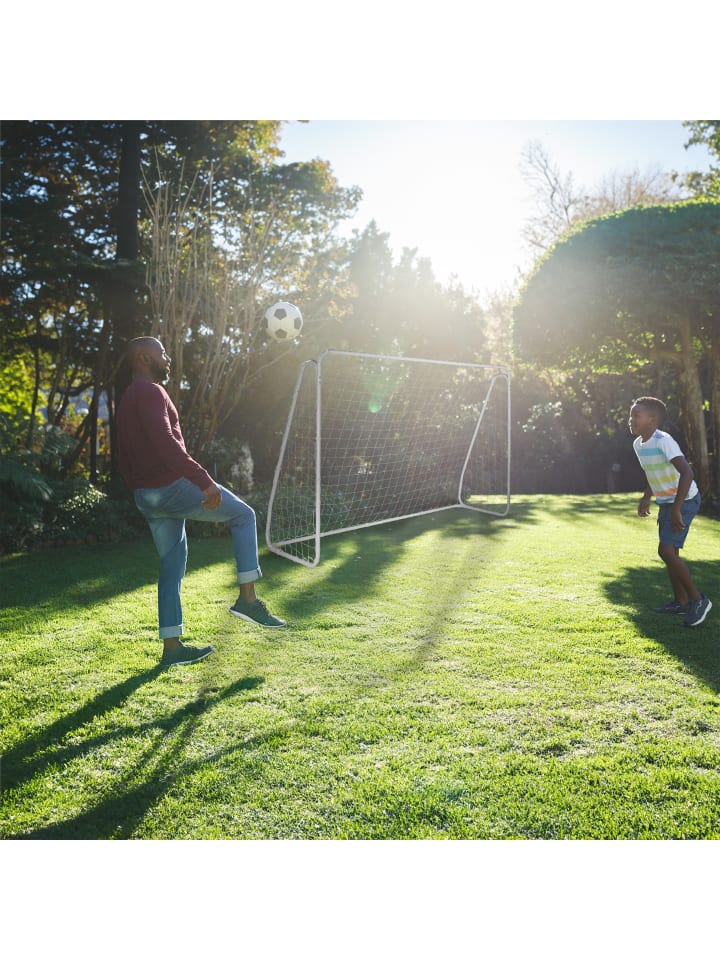 relaxdays Fußballtor in Weiß/ Blau - (B)235 x (H)170 x (T)85 cm günstig kaufen onesize