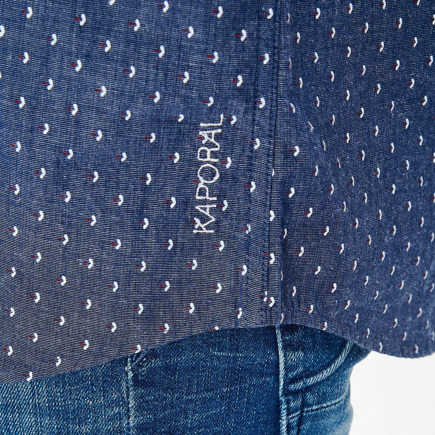 CHARY  Chemise bleue homme 100% coton