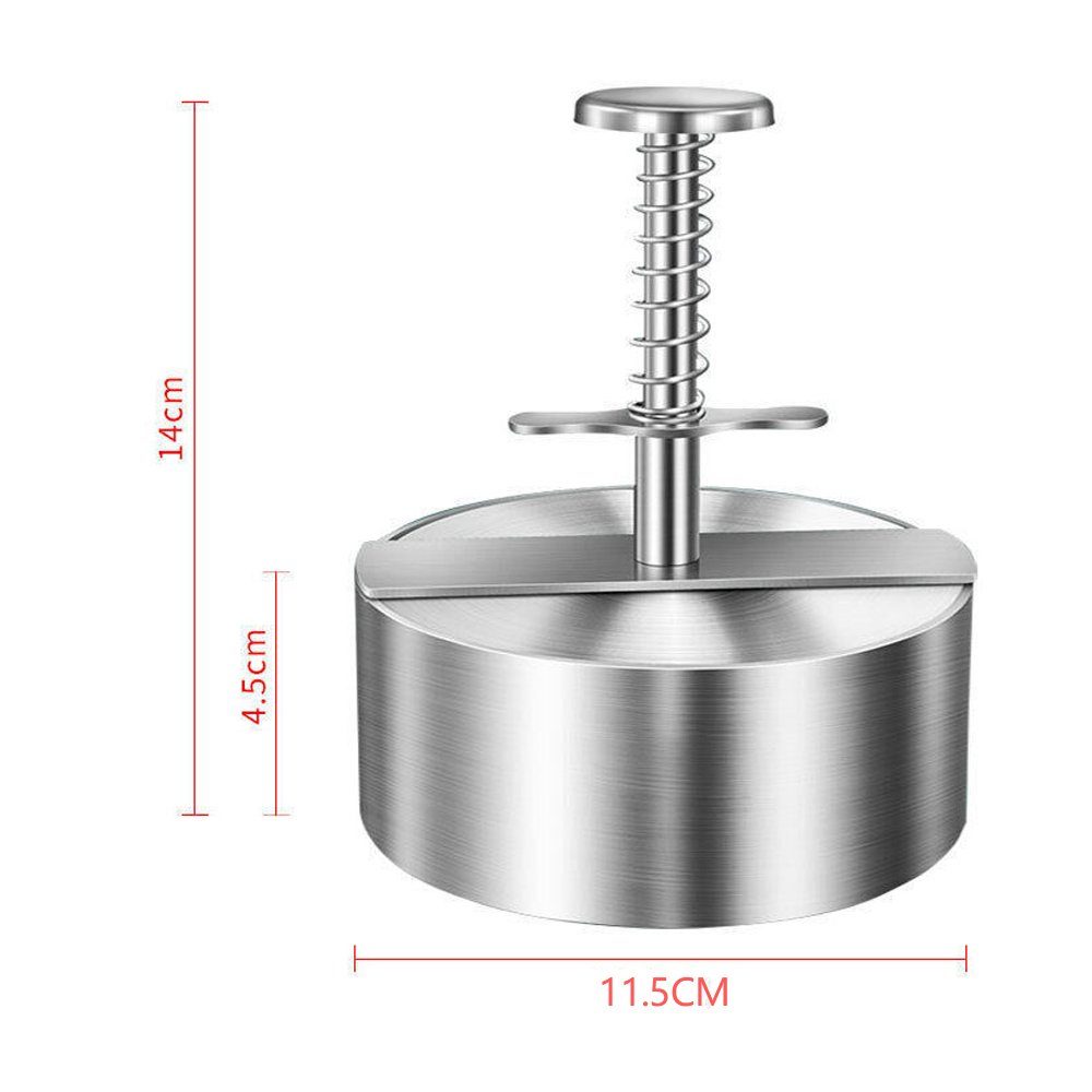 AKKEE Burgerpresse Burgerpresse, 304 Edelstahl Burgerpresse, 11cm Hamburger Patty Maker (1 St), Patty Fleischpresse Fleischform Küchenwerkzeug
