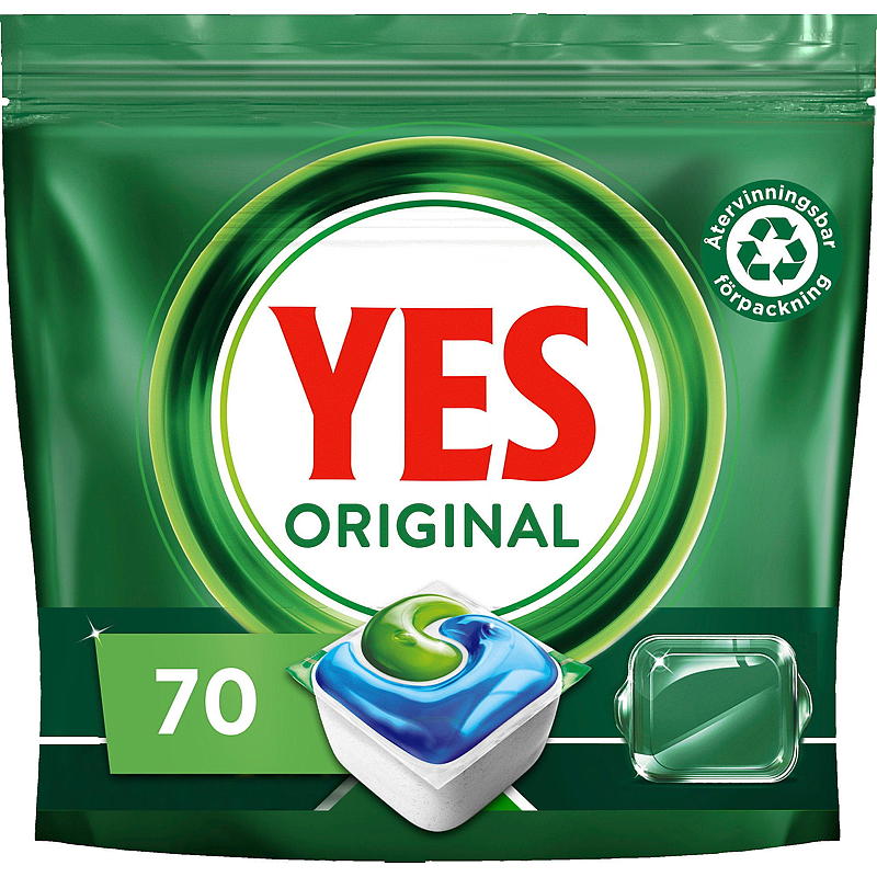 Yes Yes oppvasktablett 70 stk Original