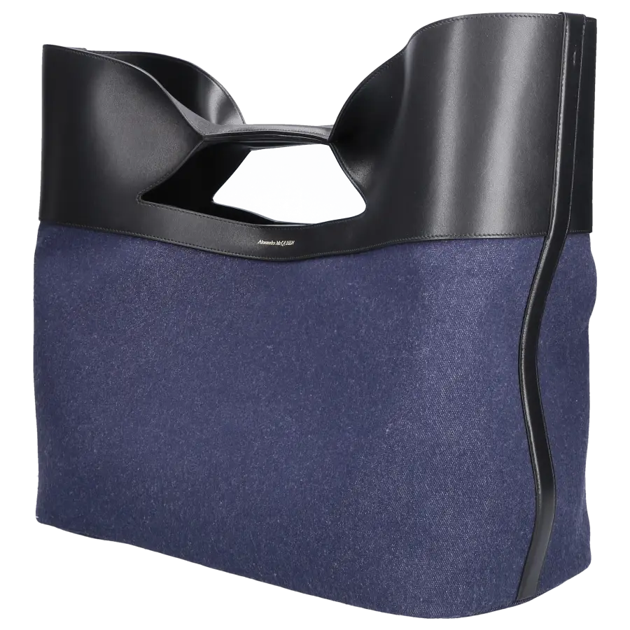 Alexander McQueen - Shopper THE BOW Canvas - blau