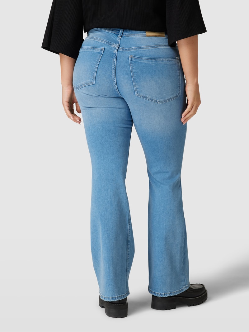 PLUS SIZE Jeans mit Label-Patch Modell 'Sally' in jeans