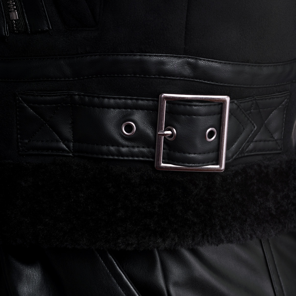 Damen Jacke mit Lammfellimitat gefüttert