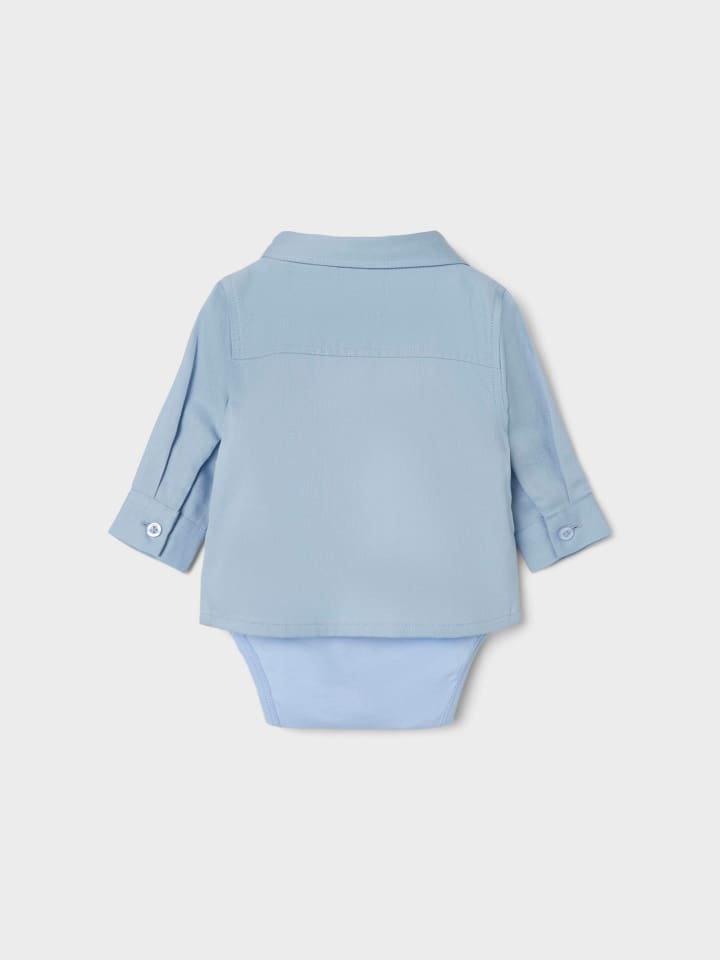 name it Hemdbody mit Fliege NBMDEMOLLE SHIRTBODY in chambray blue günstig kaufen 56