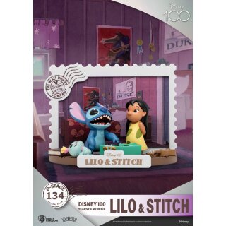Disney 100 Years of Wonder D-Stage PVC Diorama - Lilo & Stitch