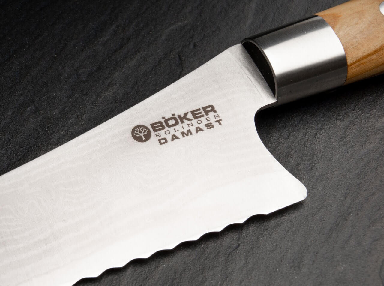 Damast Olive Brotmesser